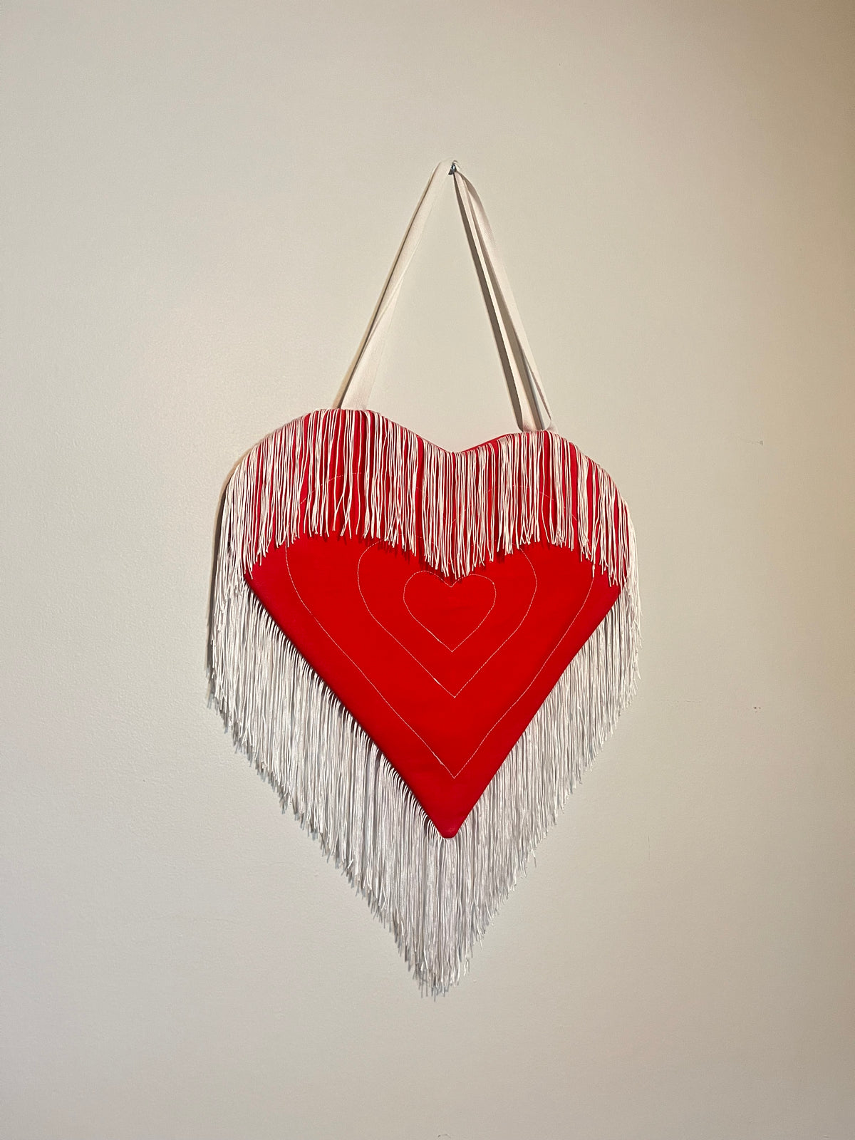 Red Western Tote - Long Fringe