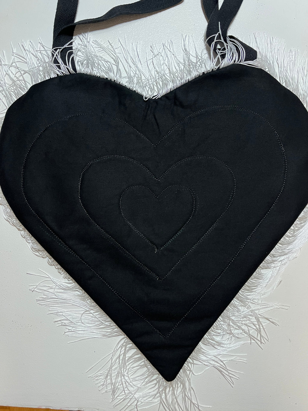 Western Heart Tote Bag - Short Fringe